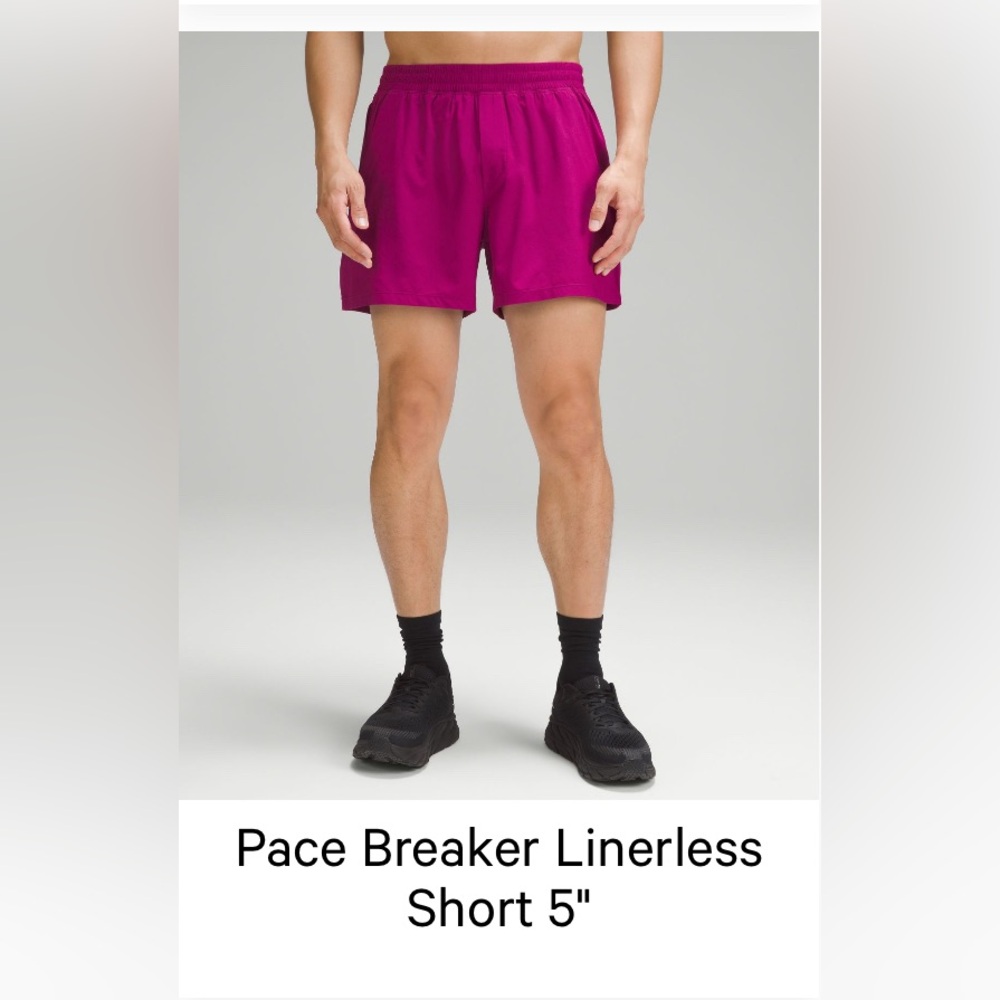 Lululemon. Mens. Size Large. Pace Breaker, linerless shorts. 5” inseam. - Picture 4 of 4